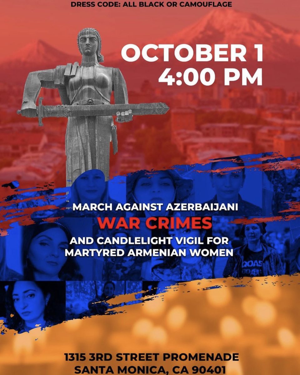 Azerbaijan repeatedly breaks cease fires and continue to attack Armenian villages, killing innocent people. Join us this Saturday in Santa Monica to stand up for human rights and help prevent a modern day genocide. #StopAzeriAggression #SanctionAzerbaijan