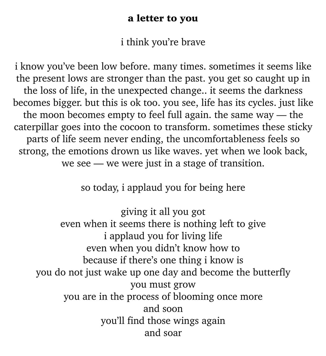 a letter to you 🤍
