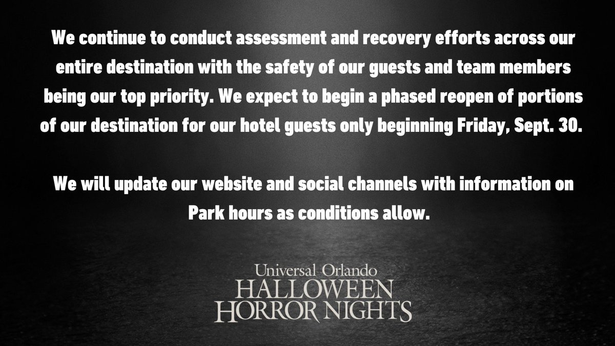 HorrorNightsORL's tweet photo. Update from Universal Orlando Resort https://t.co/juU8D1FDf3