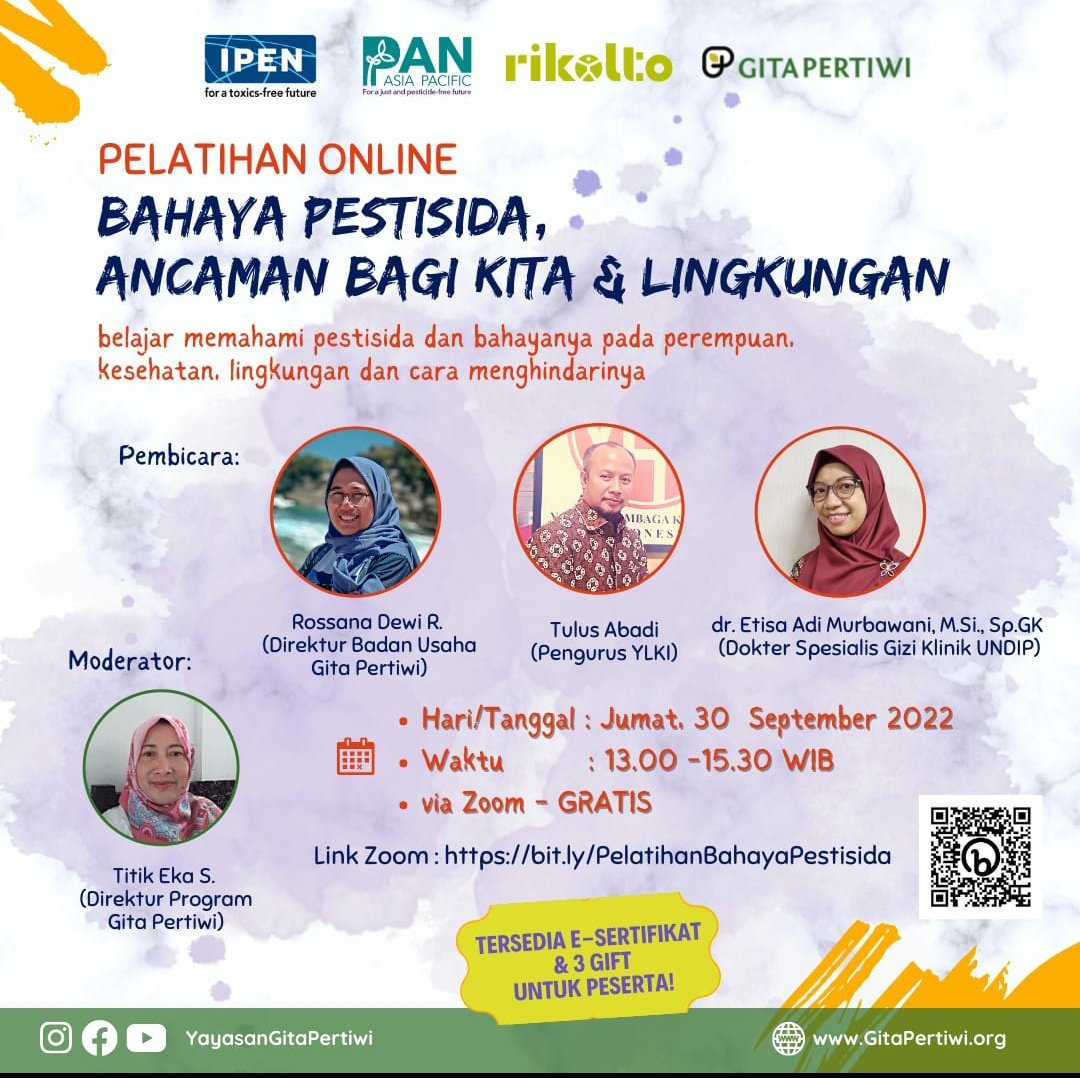 YLKI_ID's tweet photo. Hay smart consumers... jangan lupa siang ini kita ngobrol2 tentang bahaya pestisida ya.... yuk https://t.co/ccZlOvgK6X
