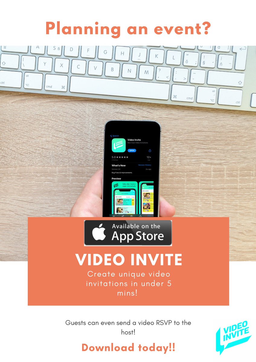 InviteVideo's tweet photo. Time to bring those invitations to life! Use #VideoInvite to quickly create and send personalized video invitations for any event! Guests can RSVP through the app and even send video RSVP responses to the host! #party #birthday #wedding #celebrate #event https://t.co/BWRfUP5ePD