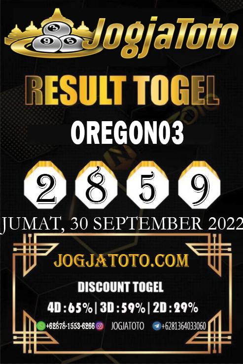 jogjatoto's tweet photo. RESULT TOGEL 30 SEPTEMBER 2022 JOGJATOTO
⭐️OREGON03⭐️
⭐2859⭐️
TELEGRAM RESULT &amp; PREDIKSI : https://t.co/N0AM24yIzA 
GRUPPREDIKSI : https://t.co/XFASrA9Q97 
SALAM JP JOGJATOTO - DI COBA HOKI NYA BERSAMA JOGJATOTO
#resulttogel #resulttogelharian #resultjogjatoto
#oregon https://t.co/UbKNAR2xPa