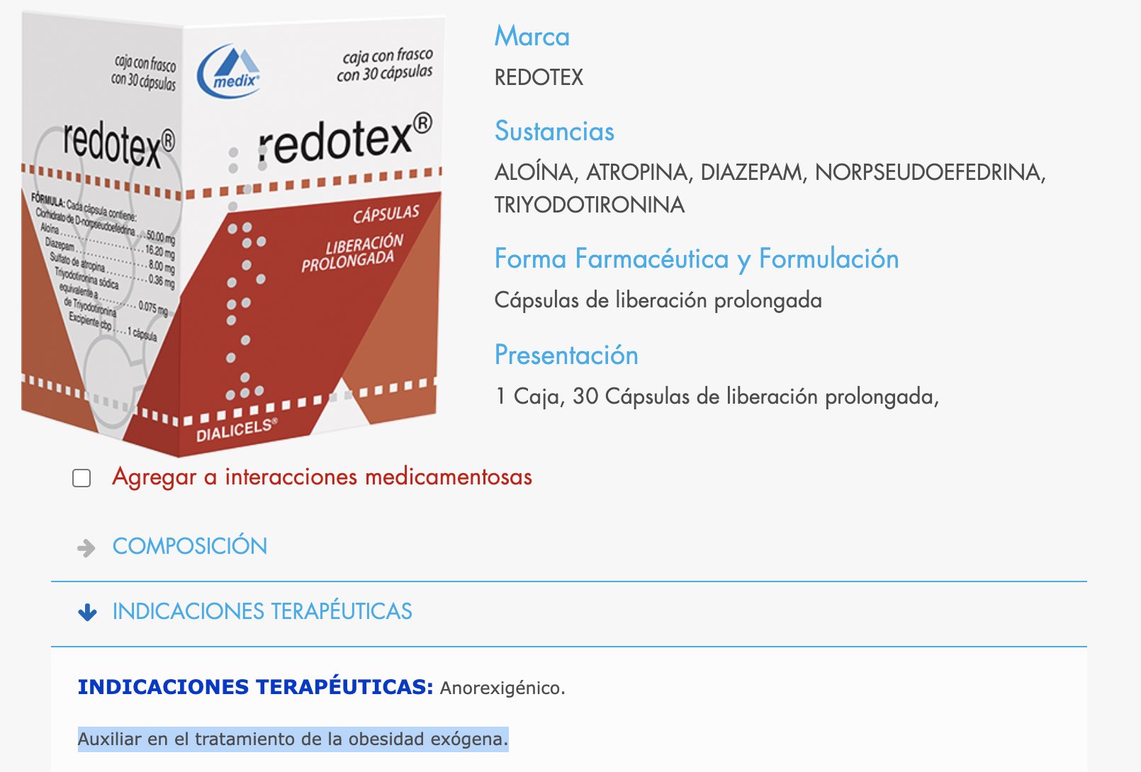 Mr Doctor on Twitter "El REDOTEX es un fármaco AUXILIAR en el tratamiento de la obesidad 🤨 O