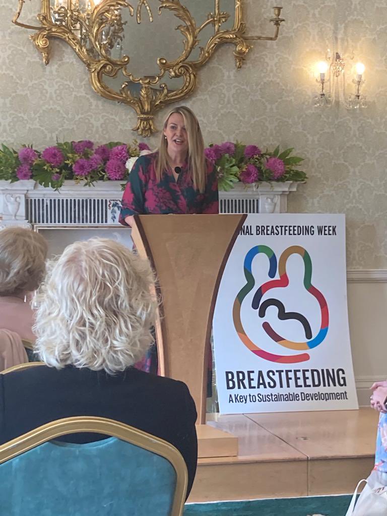 Honored to be asked to speak today for the “latch on” event in Aras an Uachtarain. #liquidgold #breastfeedingweek #antenataleducation