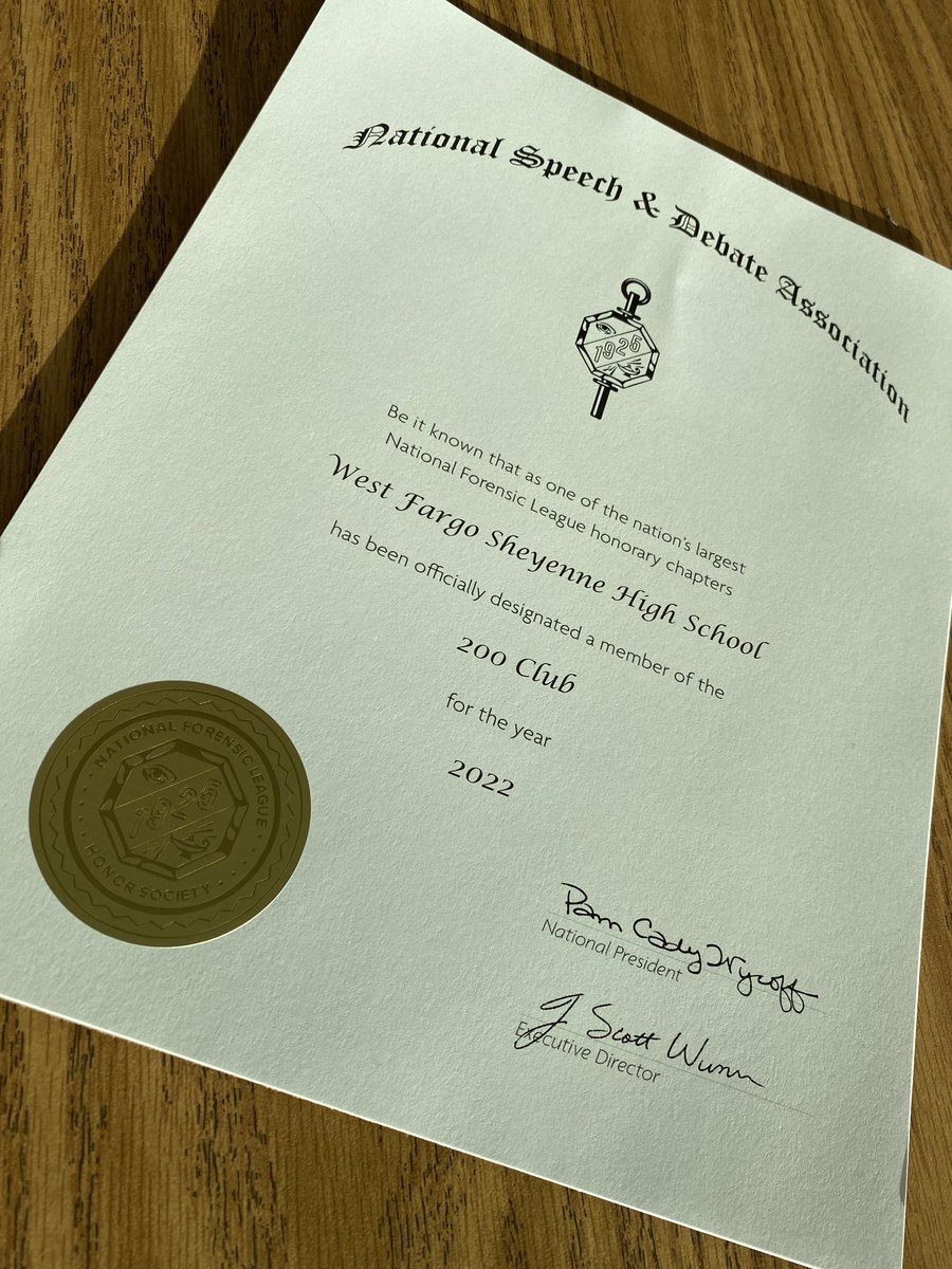 Congrats to <a href="/sheyennedebate/">Sheyenne Debate</a>, <a href="/SHS_Congress/">Sheyenne Student Congress</a>, and <a href="/SHS_SpeechTeam/">Sheyenne Speech</a> on their <a href="/speechanddebate/">National Speech & Debate Association</a> success in 2022!