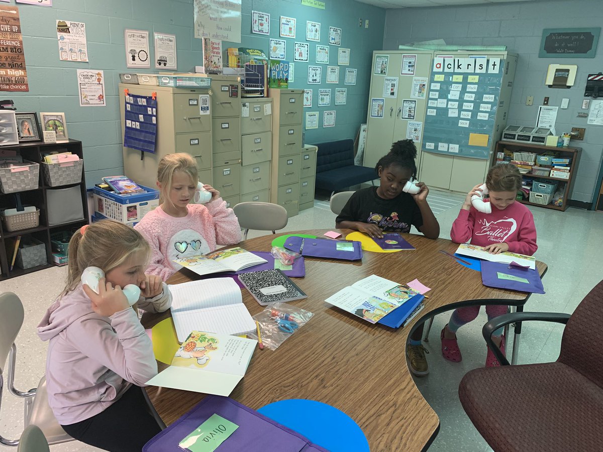Using our whisper phones to listen to ourselves read while Mrs. Radcliffe listens in <a href="/INDY_Lakota/">Independence Elementary</a>