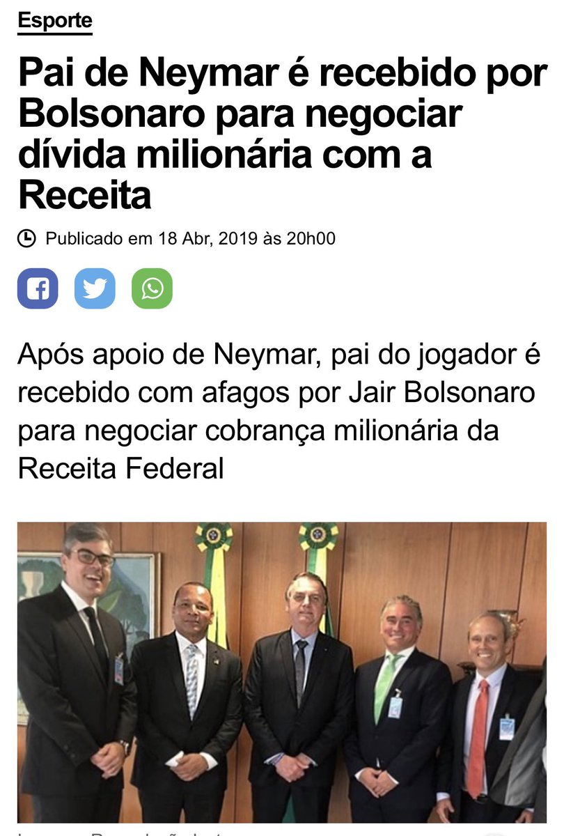 asan1988's tweet photo. @o_antagonista @allandospanos Pelo visto, o pai Ney deve ter apresentado o filho ao presidente @philliphonorato https://t.co/L46yoGXHBJ