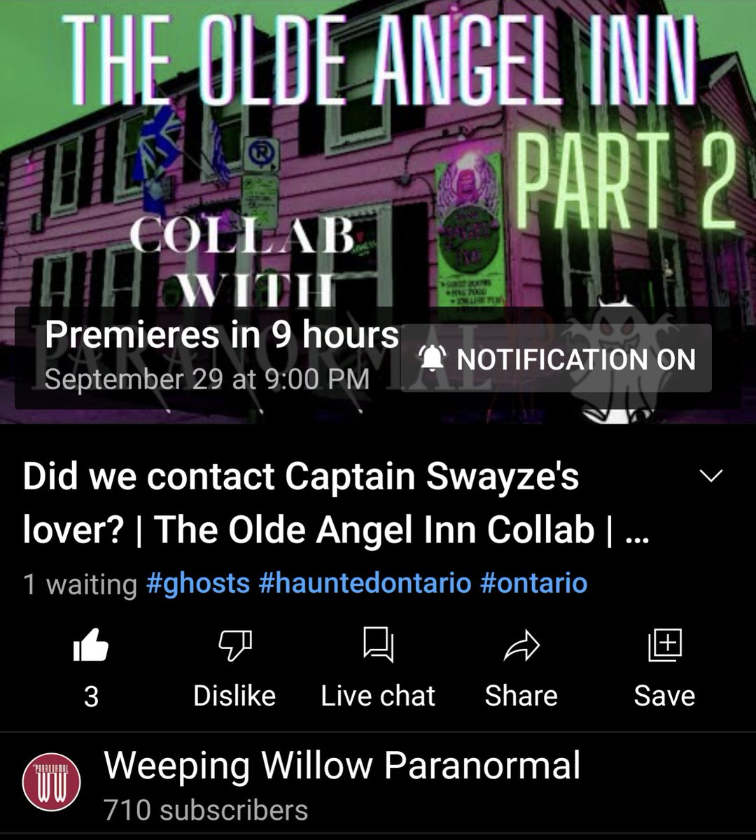 WeepingWillowP's tweet photo. Hey guys! I have finally joined twitter! Tune in tonight for our collab with @ParanormalXP_YT
Part 2!!
#paranormal #ghosthunter #haunted #hauntedcanada #hauntedontario #ghosts #spooky #hauntedinn https://t.co/1LukKf5Z4w