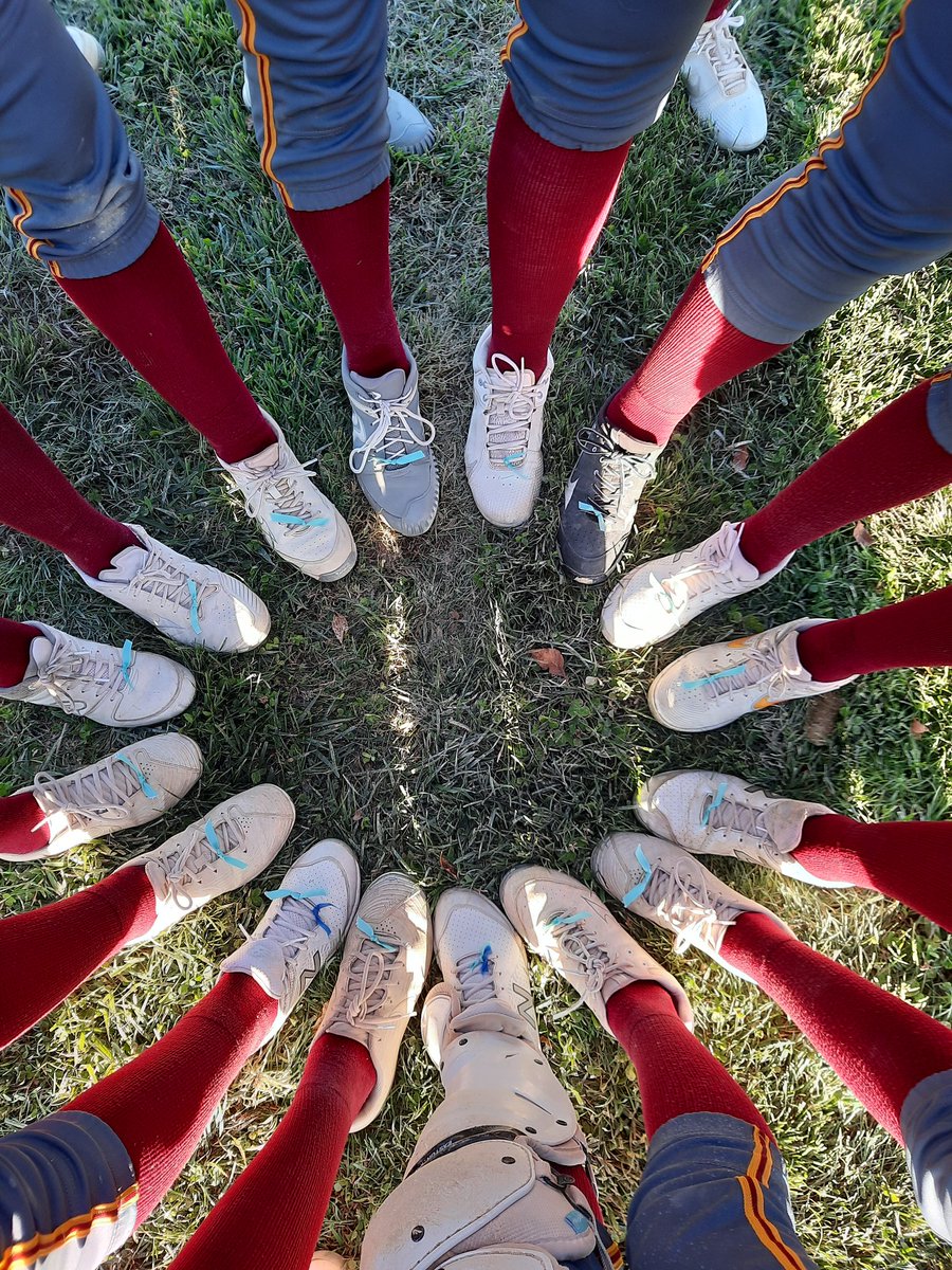 Lady Jeffs wearing teal ribbon for Saige tonight. Keeping her and her loved ones in our hearts. Stay strong and keep battling. <a href="/CPS_Softball/">Centennial Softball</a> #morethanagame