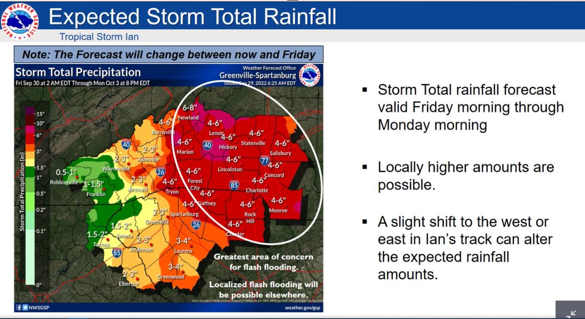 AshevilleFD's tweet image. Ian to bring heavy rainfall &amp;amp; gusty winds Friday-Saturday which can lead to isolated downed trees and power lines.  @CityofAsheville is ready to respond with staff and equipment. Monitor AFD social media for updates. For city services visit ow.ly/RRhE50KXwqJ