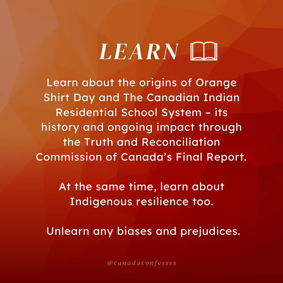 ConfessesCanada's tweet photo. September  30th is #NationalDayforTruthAndReconciliation in #Canada, a statutory holiday passed into legislation to recognize the legacy of residential schools. visit  https://t.co/1RFtZICU1D to access more #resources on commemorating this day. #TRC #Indigenous #OrangeShirtDay https://t.co/snO4wWrqtx