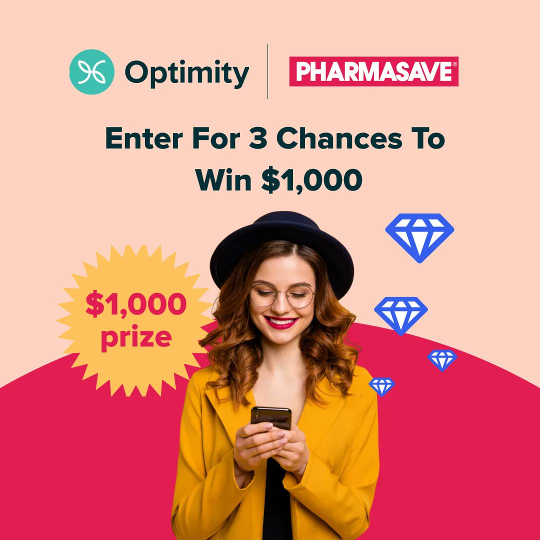 New #contest alert🎁The 1st day of fall is here and that means Pharmasave Awesome Autumn Sweepstakes is back again! 🍂

Enter for 3 chances to win $1,000 💰 and earn 100 bonus gems 💎 Open the Optimity app and enter now 👉buff.ly/3SmAK6f