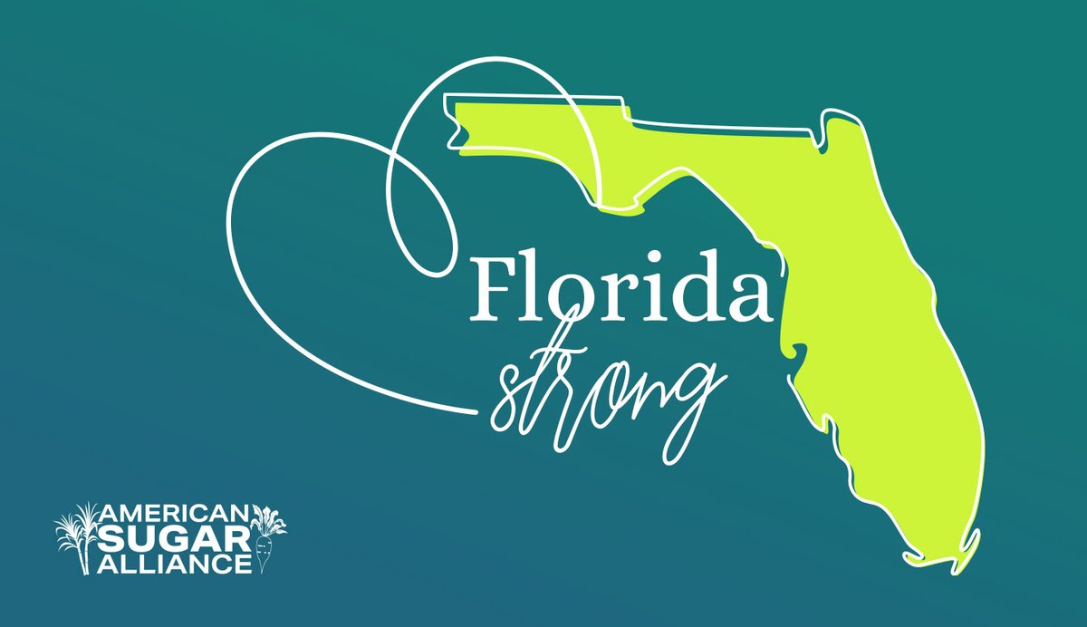SugarAlliance's tweet photo. Our hearts go out to our friends in Florida in the wake of #HurricaneIan. These are trying times, but we have faith in the resilience and compassion of our sugar farmers, factory workers, and community members to support one another through it all. #FloridaStrong #Pray4Florida https://t.co/G6ZQM4XQEz