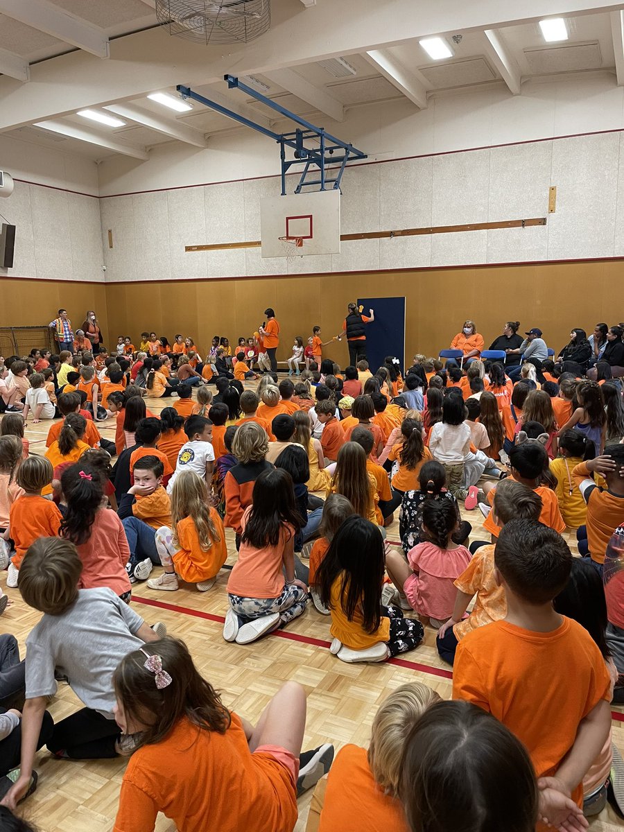 Love the sea of Orange at our assembly today! 🧡