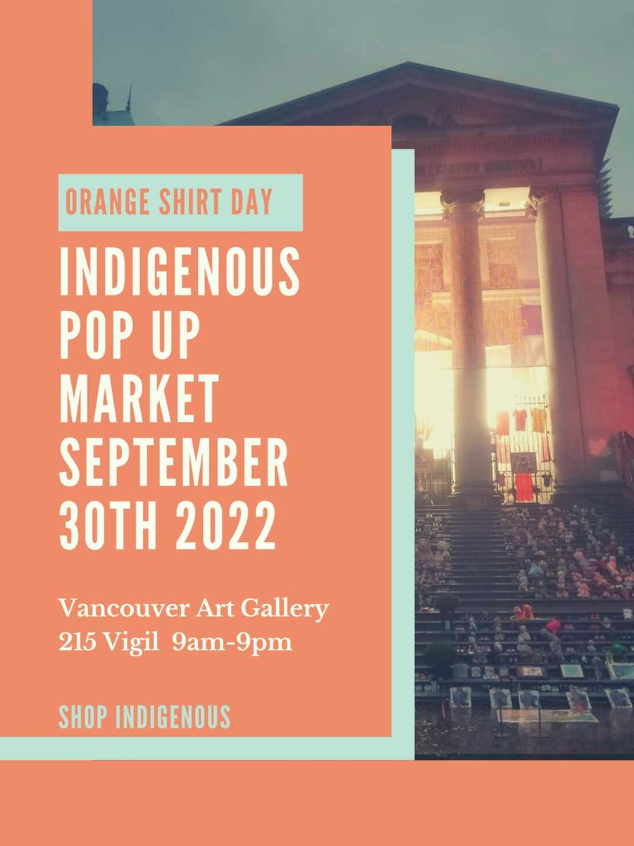 DianaDaydream's tweet photo. Shop Indigenous on September 30th! At #VAG #RobsonSt side
We sing at 11:30 am #IndigenousWomenRise Drum Group ❤ https://t.co/mRgo387VdV