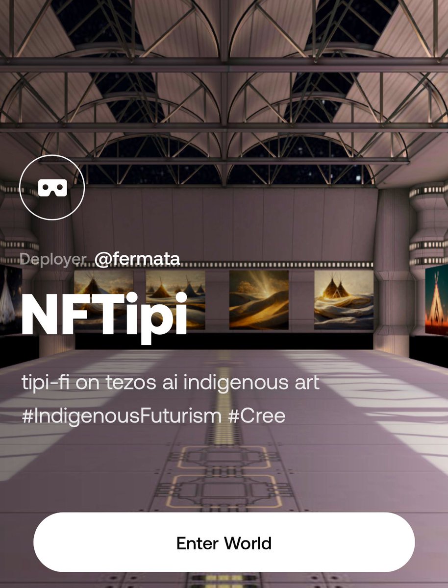 NFTipi's tweet photo. ◽️#IndigenousFuturism #Cree

👋🏽👩🏽 i have set up much of my @tezos tipi-fi 🛸collection now to @oncyber thank you to my dear friend sunjae for lending me the use of one of his galleries 🫶🏽🙏🏽🫶🏽

@objktcom profile 👉🏽https://t.co/OF0mqxbb3P

on cyber gallery 👉🏽https://t.co/UHTI8kDBvy https://t.co/2qODHi0s11