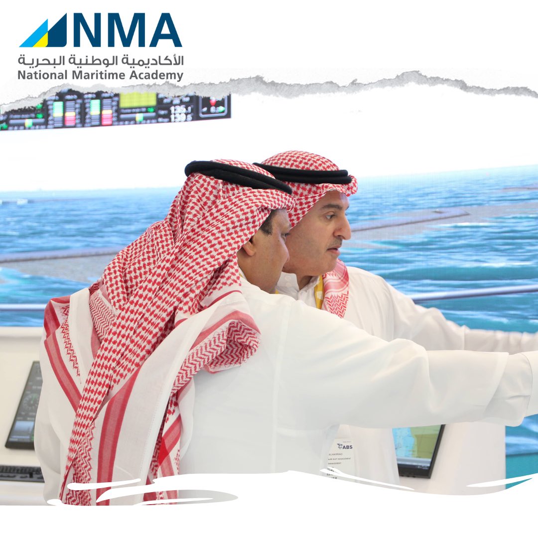 NMAcademy_KSA's tweet photo. We were delighted to welcome Eng. Khalid Alhammad, acting president of Bahri Ship Management @OneBahri at NMA stall 
#saudimaritimecongress 
#Maritime https://t.co/8n9HpWBtA9