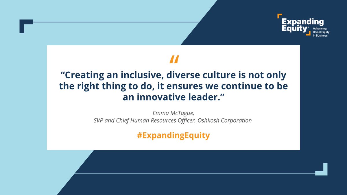 WK_Kellogg_Fdn's tweet photo. .@OshkoshCorp – an #ExpandingEquity participant – integrates #DEI commitments with action. Learn how they are increasing BIPOC leadership representation by tying hiring and promotion goals to long-term incentive pay for leaders. https://t.co/hqFYT4GTB8 https://t.co/px8UdgWt0g