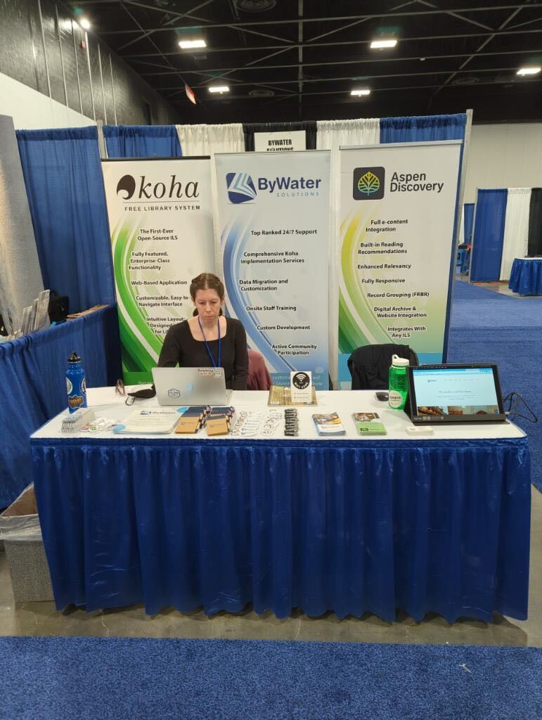 ByWaterSolution's tweet photo. We are having a great time talking to partners, friends, and library professionals at the @OhioLibraryCncl Annual Conference! Come by our booth and see us!
#ohiolibrarycouncil #olc22 #ohiolibrarycouncilannualconference #toledoohio #libraryconference https://t.co/rBLtPiMHNn