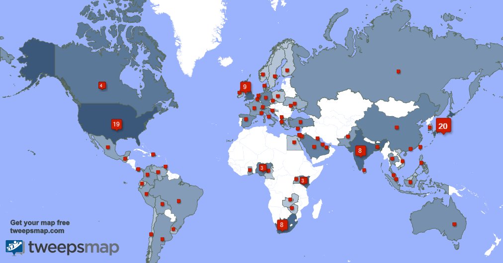 Special thank you to my 3 new followers from Japan, and more last week. tweepsmap.com/!JuleBoom