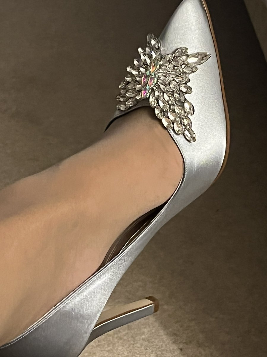 Wearing in my Mother of the Bride shoes #soexcited #notlongnow