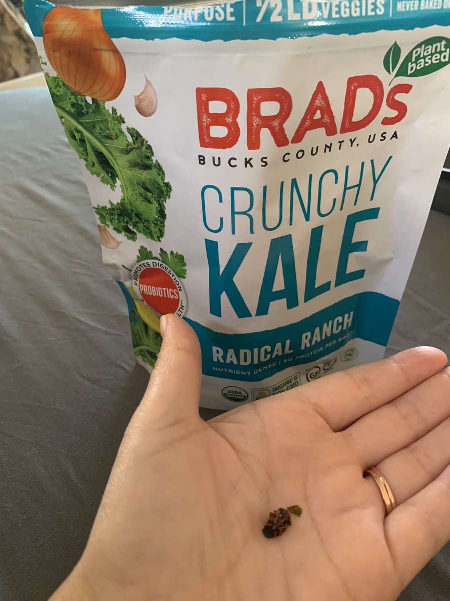 ChandelleM83's tweet photo. @BradsPlantBased is it customary to air fry insects and put them in your bags?!?!?! I love your brand but this might of just ruined it for me!!!🤦🏻‍♀️😭😱😳 https://t.co/ltLyNY98dr