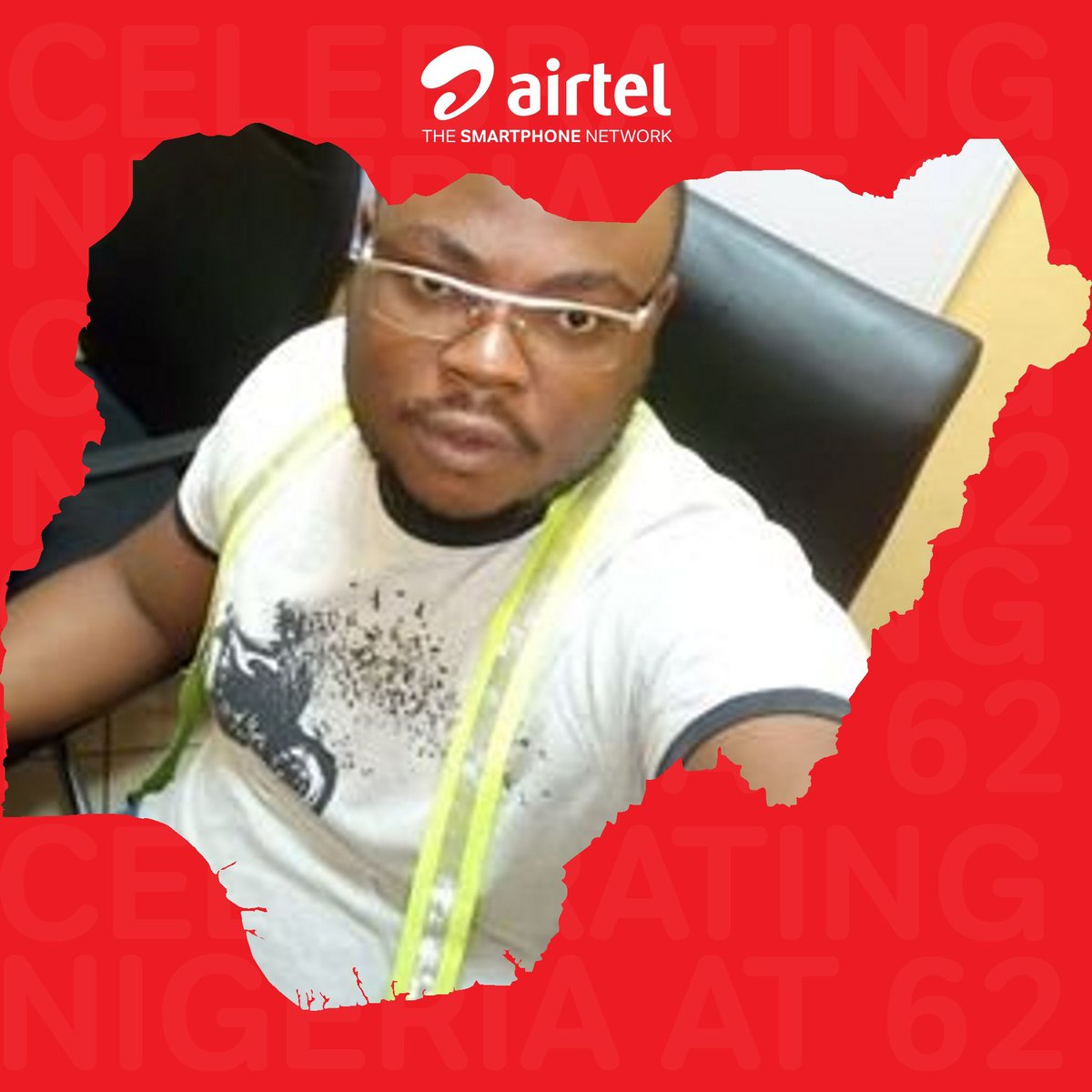 AirtelNigeria's tweet image. @jubreal20 Hi there! You’ve been confirmed as a proud Nigerian. Here is your branded Overlay, update it as your Profile Picture and flaunt your pride!  🇳🇬

#NigeriaAt62 #HappyIndependenceNigeria #AirtelCelebratesNaija