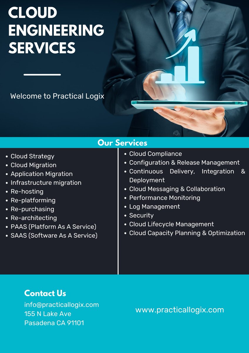 practicallogix's tweet image. At Practical Logix we focus on delivering solutions built with you in mind. We offer comprehensive cloud application development services and Migration Services.practicallogix.com/services/cloud…
#cloudapplicationdevelopmentservices #cloudmigration #cloudproductdesign #Cloudstrategypartner