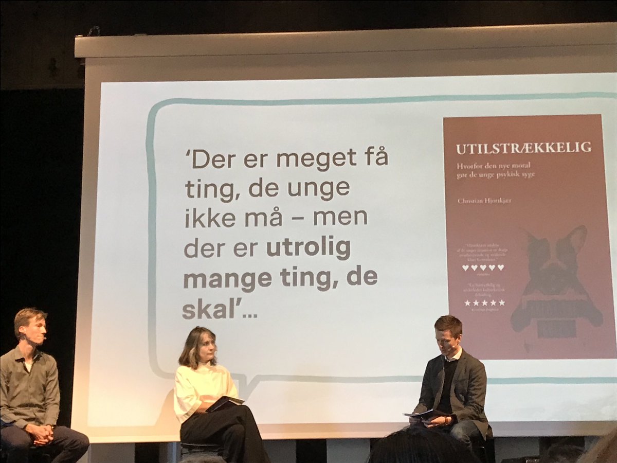 JetteJac's tweet photo. Indsigtsfuldt oplæg fra Christian Hjortkjær om et svært emne - blandt mange pointer i dialog med modig minister handler det om at gøre de unge opmærksom på, hvad der er godt nok #uddannelsesdebatten ⁦@Jesper_Pet⁩ https://t.co/w2D3yvLyZH