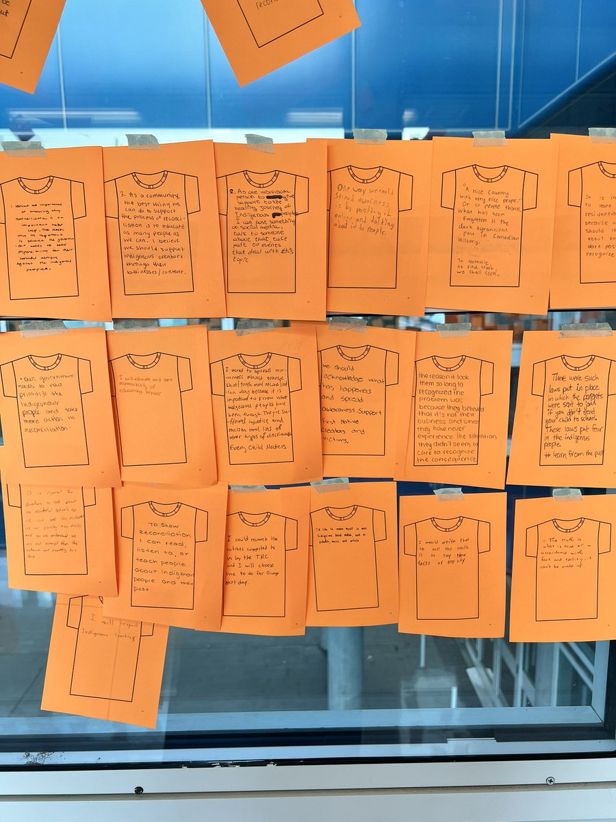 So proud of our <a href="/NorthSurreySec/">North Surrey Sec</a> Spartans as they share their reflections on #OrangeShirtDay <a href="/JB_Mahli/">JB Mahli</a>