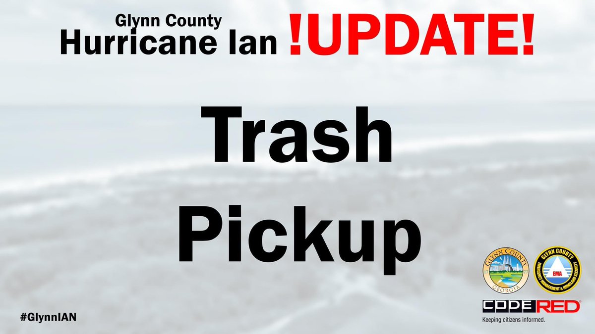 Republic Services will resume trash pickup tomorrow to all areas except Sea Island.  If there are any changes we will send out a notification.