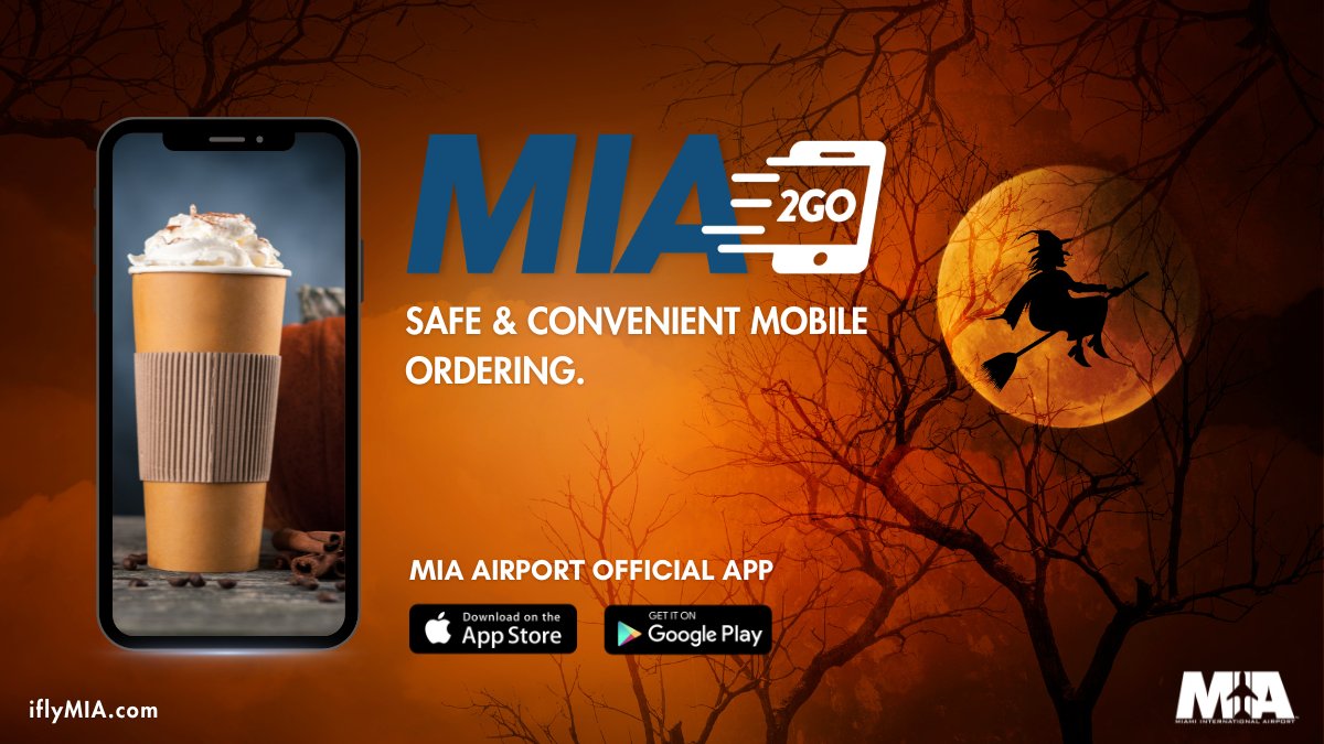 iflymia's tweet photo. #HocusPocus, I need pumpkin 🎃 + coffee ☕ to focus. Order one today with #MIA2GO. #NationalCoffeeDay

📲: https://t.co/e2ZGBm5YVh 
 @shopsatMIA https://t.co/kXoaQCtMCn