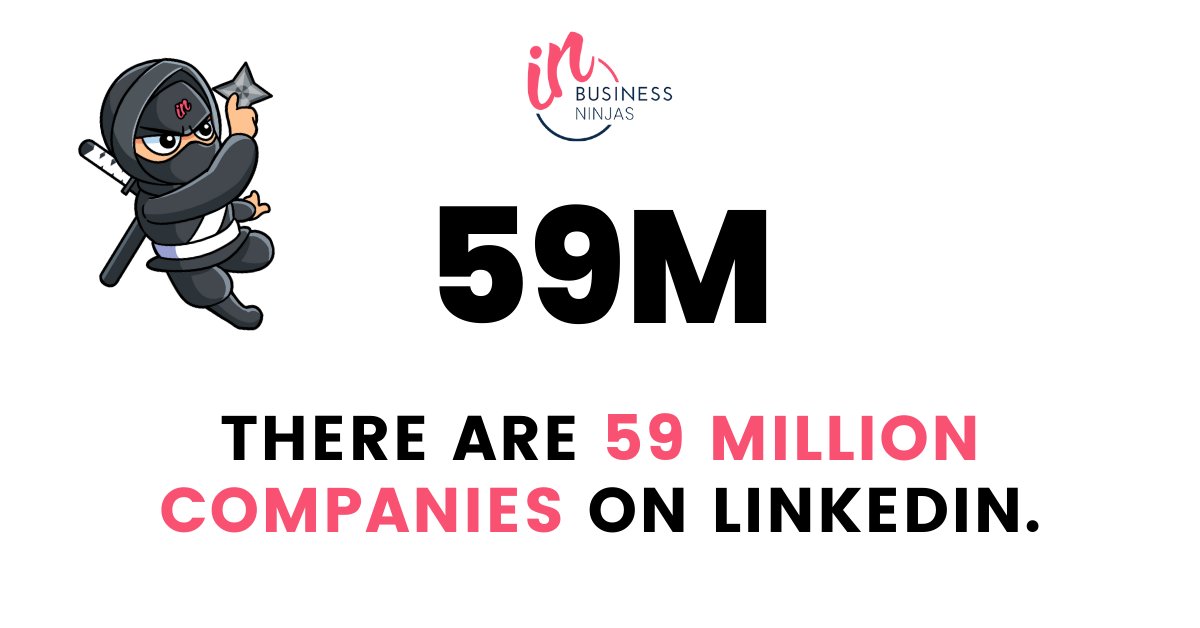 👀 Can you imagine how many business opportunities this represents?

By connecting with the right people and companies, you can take your business to the next level. 🚀

ℹ️ LinkedIn

#InBusinessNinjas #LinkedInStatistics #LinkedInCompanies #LinkedInTips #LinkedInForBusiness