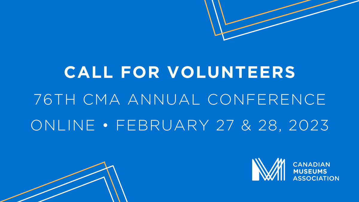 musecdn's tweet photo. Save the date! Our 2023 National Conference will take place virtually on February 27 &amp; 28, 2023.

We are currently looking for 3-5 volunteers to participate on the CMA Conference Planning Committee from the current CMA membership. 

To learn more: https://t.co/mdu45VXtwl https://t.co/XmHQUHmXLz