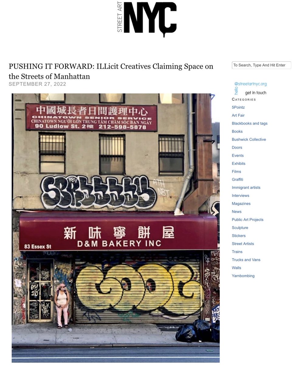 StreetArt_NYC's tweet photo. #ILLicitCreatives Claiming Space in #Manhattan — Check it out here: https://t.co/uP9VEsBM3g #graffitibombing #NYCgraffiti https://t.co/QhSmjv31xP