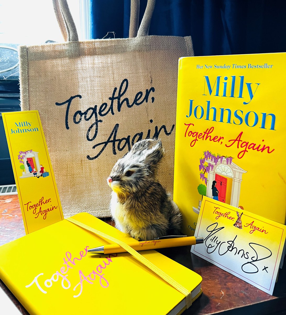 To celebrate the publication of <a href="/millyjohnson/">📚✍️Milly Johnson ✒️🐕🐈‍⬛</a>'s 20th book, we're giving one lucky reader the chance to win a #TogetherAgain bundle! 💛 

Simply follow <a href="/NorthernConPod/">The Northern Connection</a> and RT 

Closes 7th October. UK only. 

Good luck!