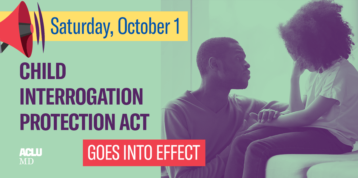 GET THE WORD OUT: An important #Maryland #JuvenileJustice reform is going into effect Sat, 10/1, that "requires an attorney be consulted when a child is taken into custody [&amp;] ensures parents/guardians will be notified if their child is taken into custody." #PoorPeoplesCampaign 
