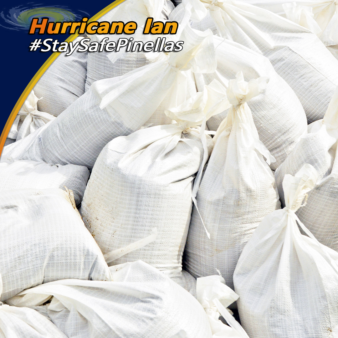 PinellasGov's tweet photo. County encourages residents and businesses to reuse clean sandbags or dispose of contaminated sandbags. 
Sandbags that did not come into contact with floodwaters can be safely reused or stored.  Click the link to find out more. 
https://t.co/EJROuMTNc2 #PCian #StaySafePinellas https://t.co/R2s9Lpnj5m