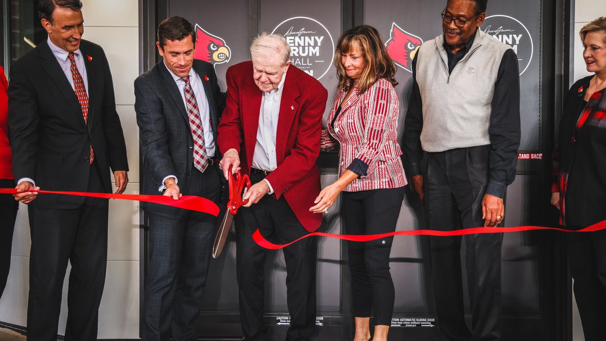 Recognizing & honoring the legacy & lasting impact that Coach Crum has made on our community. Denny Crum Hall is officially open! #GoCards