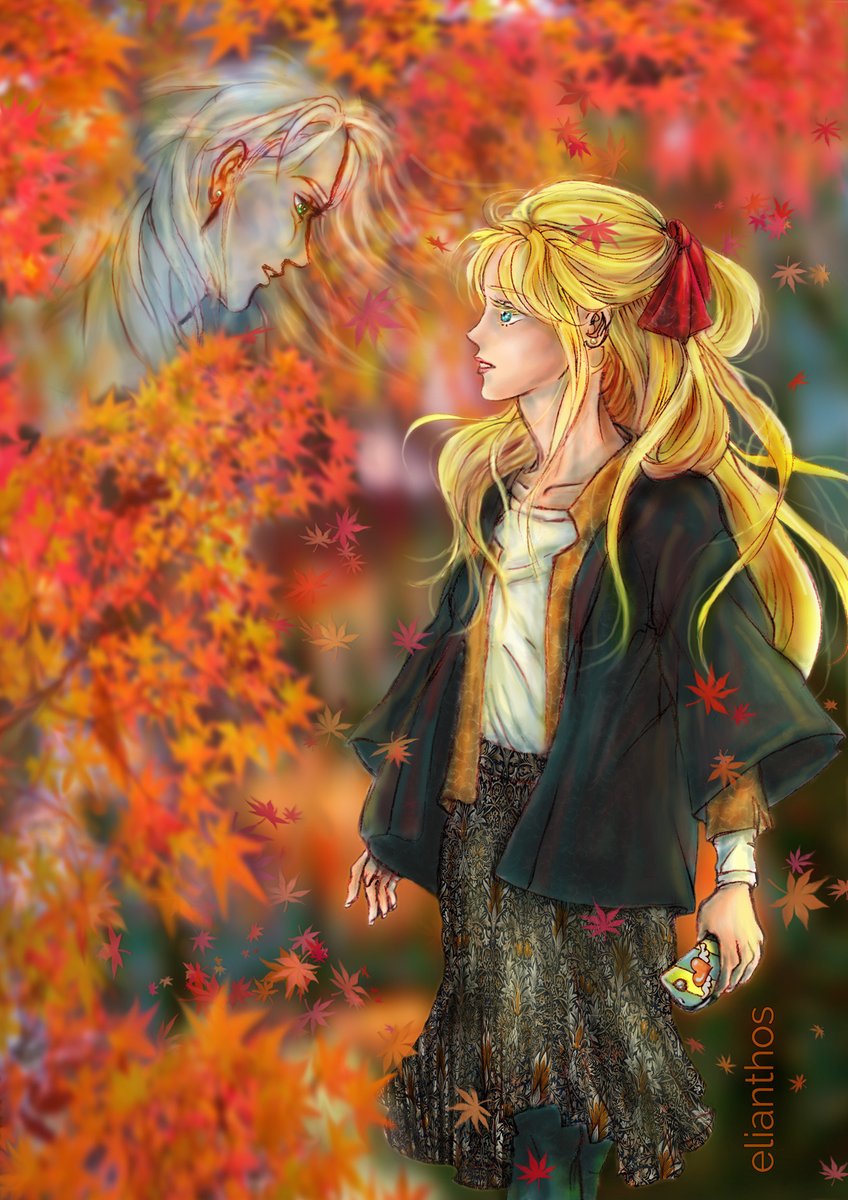 bowldeepfannish's tweet photo. Reminiscence & Fall vibes. #SailorMoon #ThrowbackThursday . Collab #fanart for the 2018 @SailorMoonBang
(fic & tumblr post linked below!) #SailorVenus #shitennou https://t.co/M2sEps9PoS