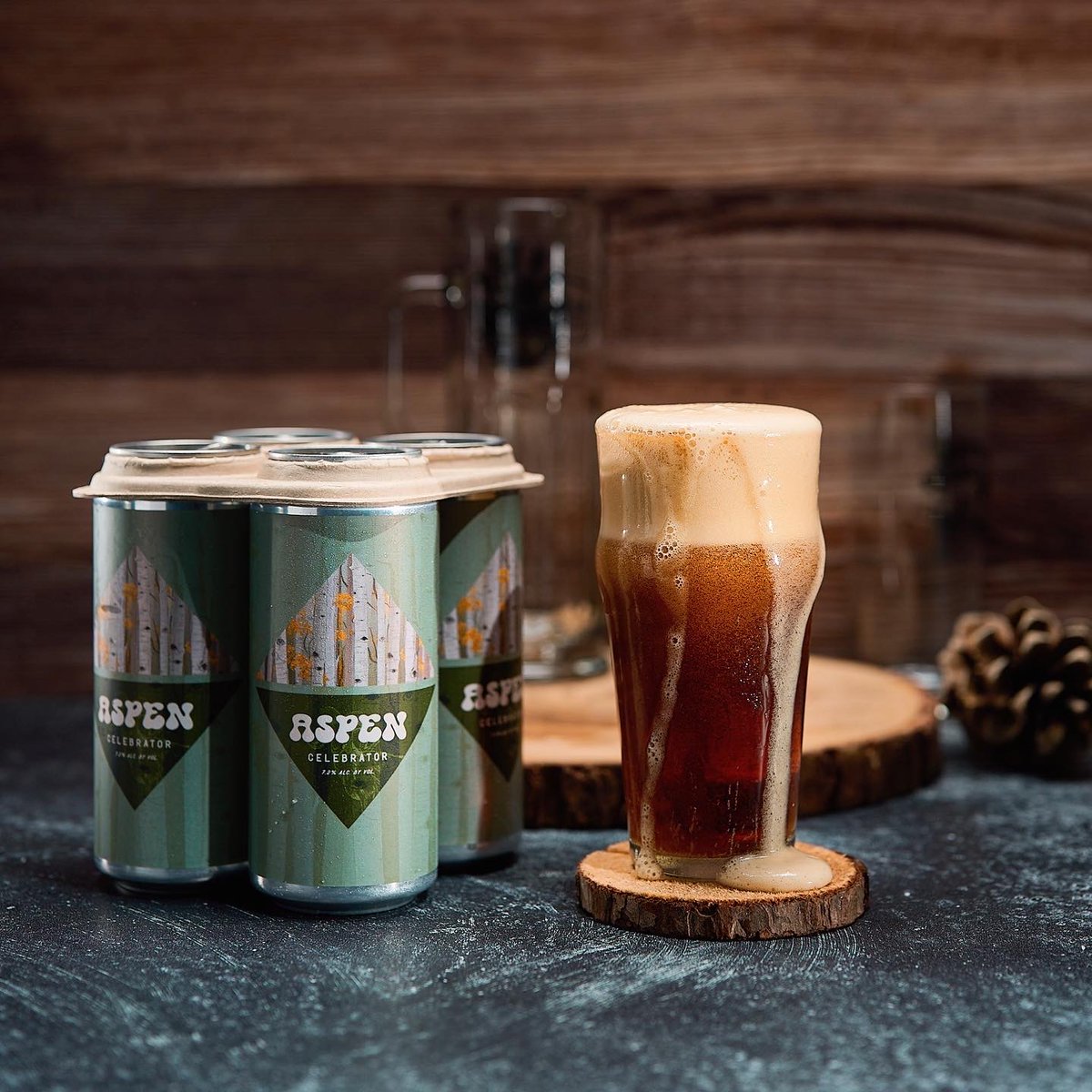 AZWildernessCo's tweet photo. The Aspen Celebrator is our salute to Northern Arizona’s aspen trees which glow in golden splendor every autumn.

The malt-forward 7.2% Dopplebock has hints of toffee + caramel. Best enjoyed in a forest, among friends.

#aspentrees #dopplebock #azwbeer https://t.co/M085L3kr1X