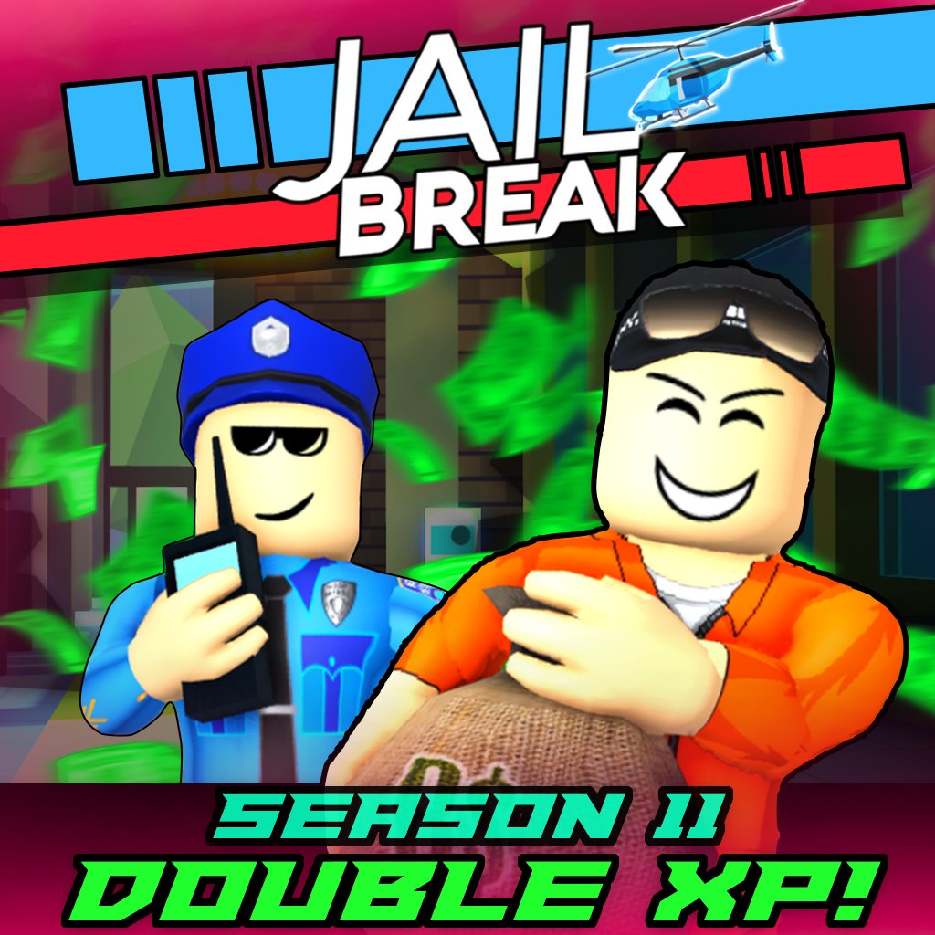 Badimo (Jailbreak) on X: Double XP is live in #Jailbreak! This is your  last chance to pick up Season 11 prizes! #Roblox Play here 👇    / X