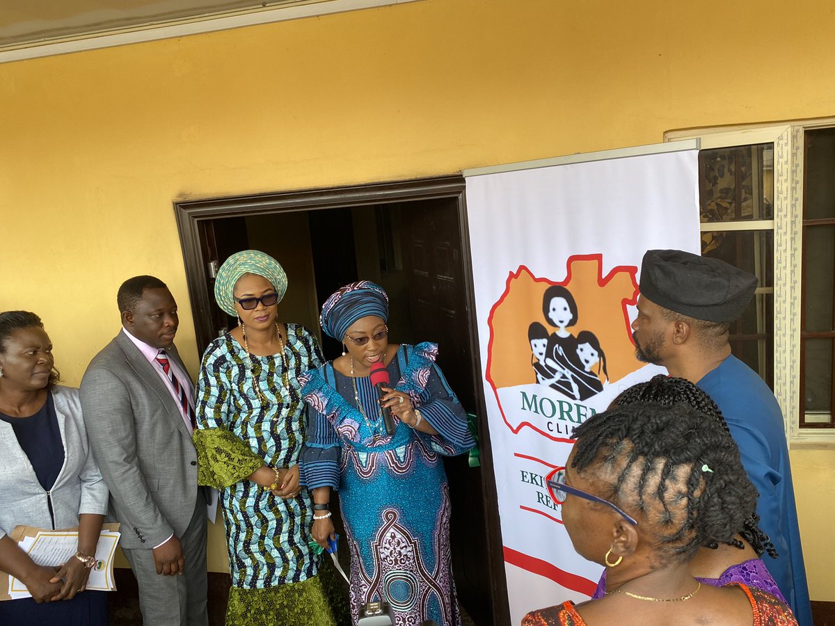 EkitiSarc's tweet photo. Earlier Today Wife of the  Governor of Ekiti state Erelu Bisi Adeleye Fayemi inaugurate (2) New Sexual Assault Referral Centre’s (MOREMI Clinic) at Ikole and Ikere LGAs respectively in Ekiti State.

With the inauguration of Ikole and Ikere Moremi clinics today ,Ekiti https://t.co/x3JfxdLzCz