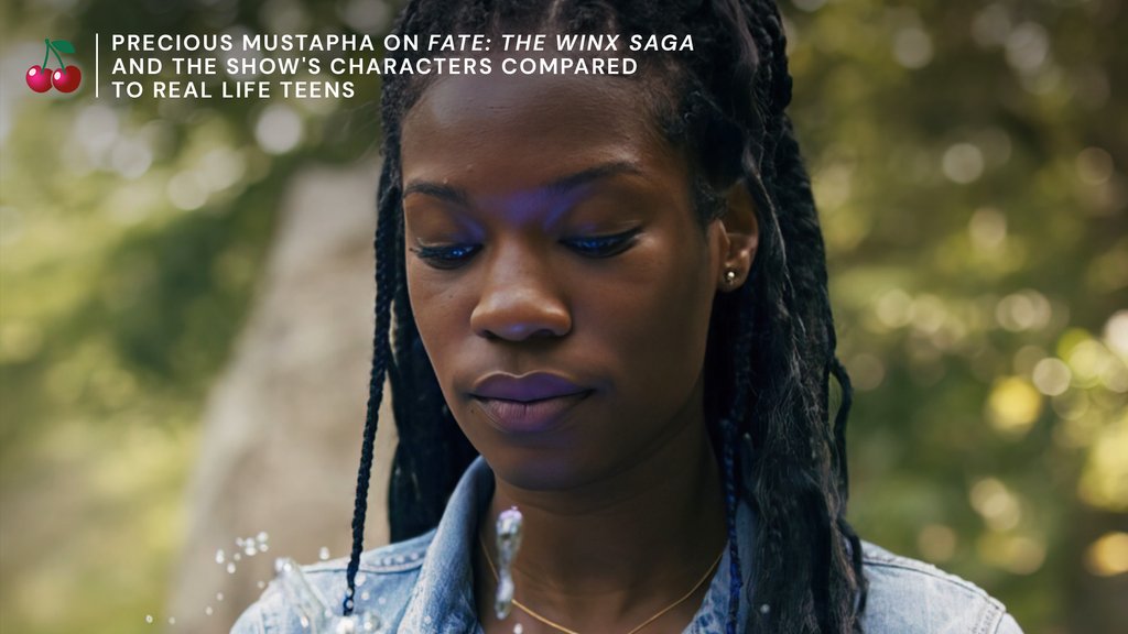 We got to talk to Precious Mustapha, star of the beloved <a href="/netflix/">Netflix</a> series #FateTheWinxSaga, about season two, what she has in common with her character, and what show she used to race home to watch. @winxfatenetflix 

💜 Read it HERE: bit.ly/3E1j3Vd