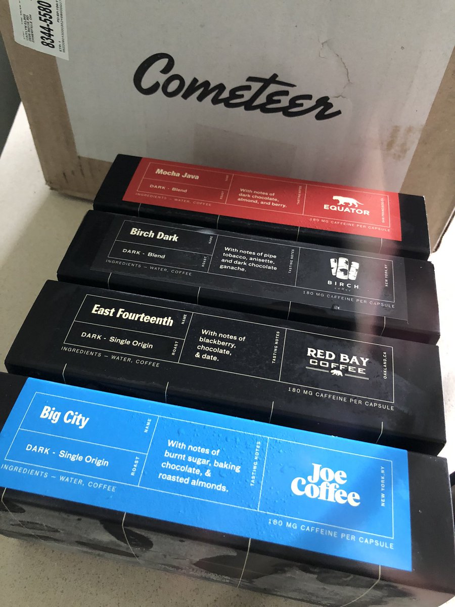 lovescaitlyn's tweet photo. Also moms coffee delivered today!!! #cometeer best coffee mom says!!! It’s frozen so it will be tomorrow before she can try these new flavors. #NationalCoffeeDay #coffee https://t.co/9WIDOaiUTA