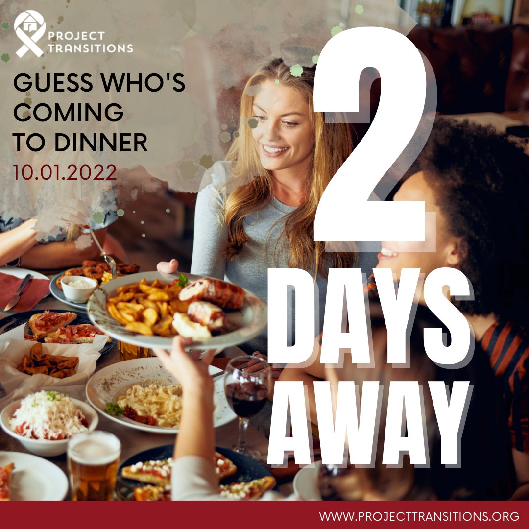 ProjTransitions's tweet image. 2 days to go I We are almost there at #GuessWhosComingToDinner!

We are excited to welcome all of you! All registrants may check their email to discover delicious dinner details.😍
