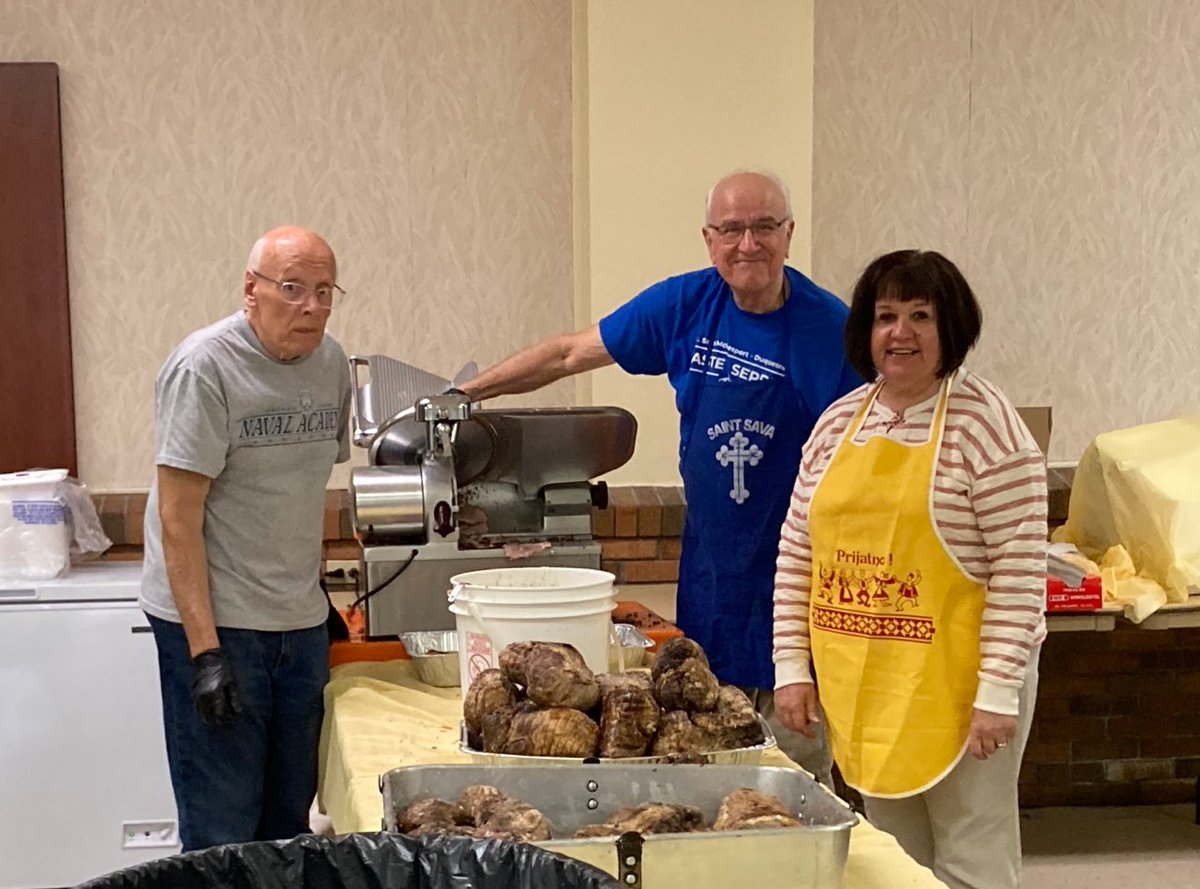 StSavaSerbOrth's tweet photo. What a crew! Some of our volunteers doing last minute prep work today for A Taste of Serbia - this Friday & Saturday!! #TasteofSerbia #McKeesport #Pittsburgh #Serbia #StSava! 🇷🇸🇷🇸🇷🇸 https://t.co/D7BjASUPvr