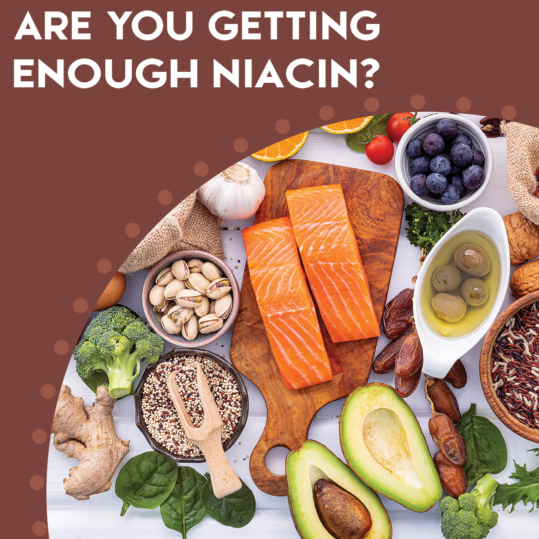 Niacin is a B vitamin made and used by your body to turn food into energy. Most people get enough niacin from a well-balanced diet. Higher amounts of niacin may help improve high cholesterol levels. Talk to your doctor or pharmacist about adding niacin to your supplement regimen.