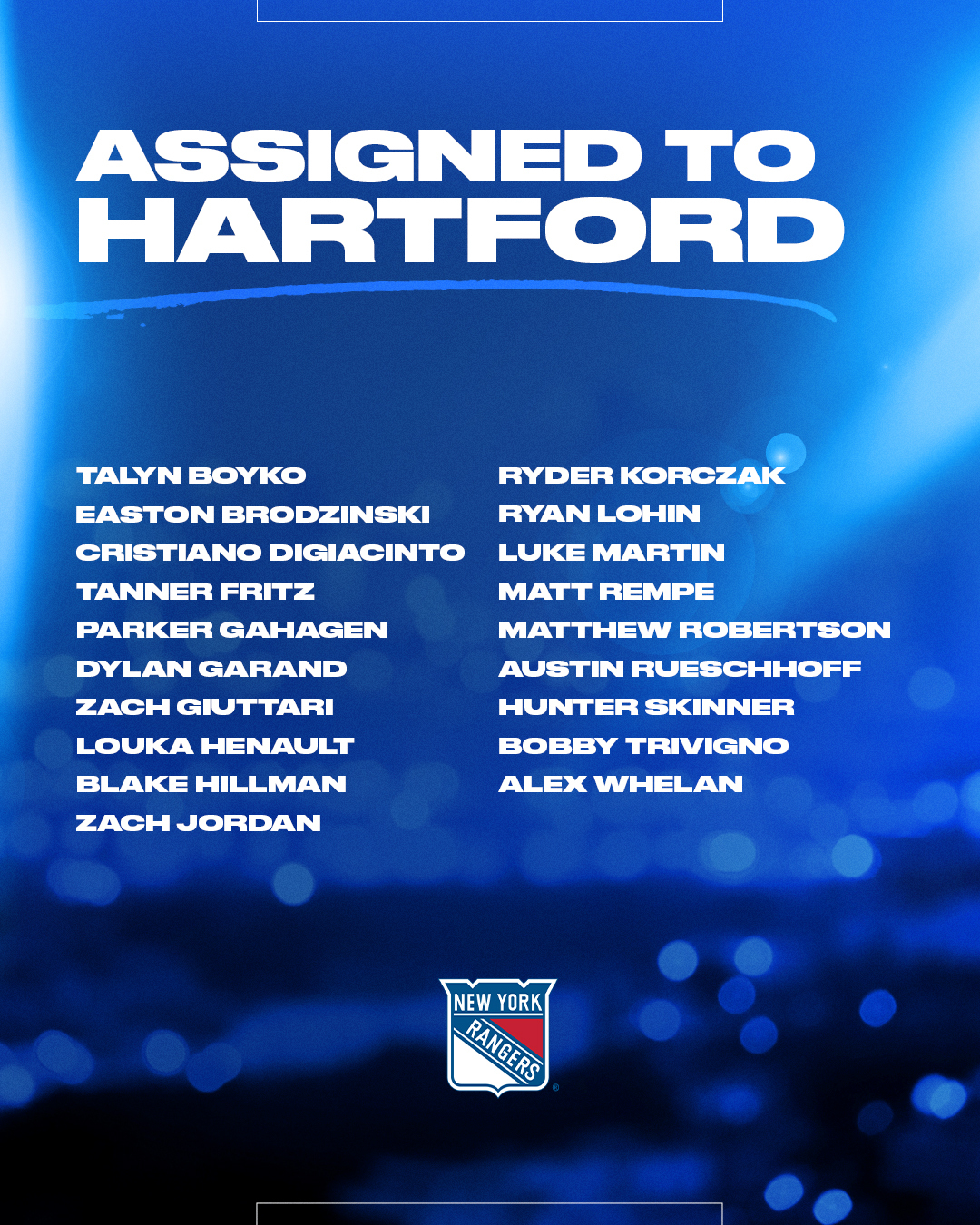 New York Rangers on Twitter "OFFICIAL NYR have trimmed their