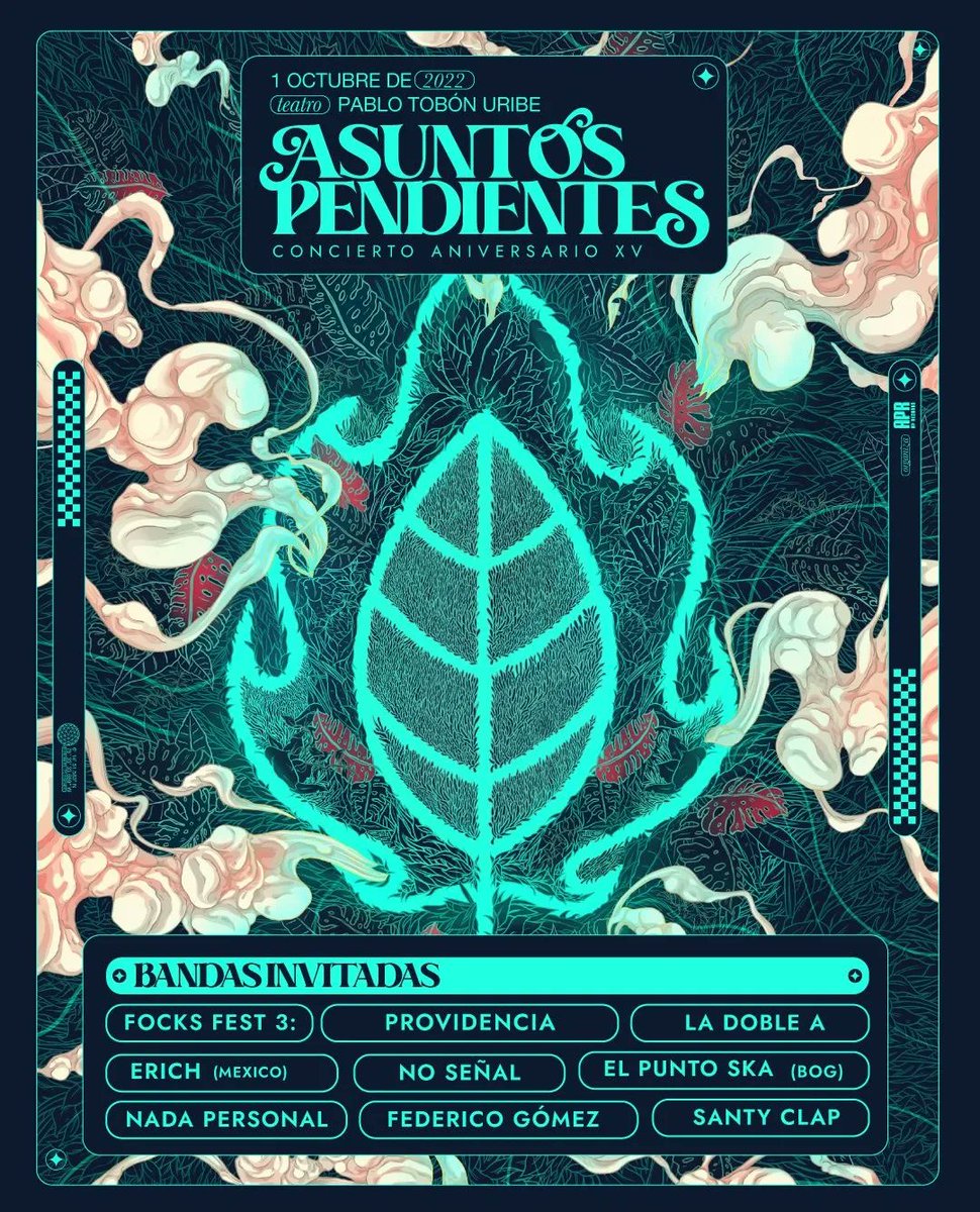 ¡Nos vemos este sábado en el Pablo Tobón! La cita es desde temprano con <a href="/doblearock/">La Doble A</a> <a href="/AsuntosAP/">AsuntosPendientes AP</a> <a href="/ProvidenciaCol/">Providencia</a> <a href="/NoSenial/">No Señal</a> Erich (México), Santy Clap, El Punto Ska (Bogotá) y Federico Gómez. 

A partir de la 1:30pm, vamos a tocar música nueva 🔥